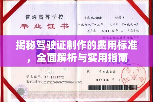 新丰揭秘驾驶证制作的费用标准，全面解析与实用指南