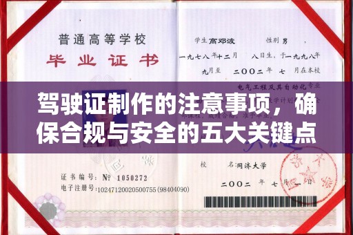 田阳驾驶证制作的注意事项，确保合规与安全的五大关键点